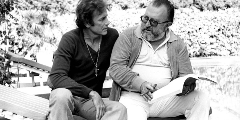 Anthony Sttefen com o cineasta Sergio Leone no Set de filmagens do filme SODOMA E GOMORRA.